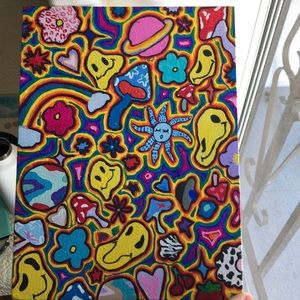 rainbow painting room decor message for custom art